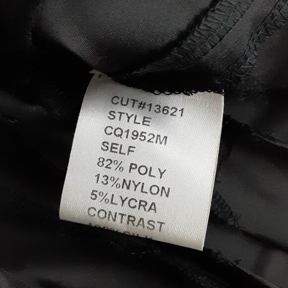 Tadashi Shoji Black Taffeta Pleated Fit and Flare Cocktail Dress Women 8 Holiday - Picture 10 of 14